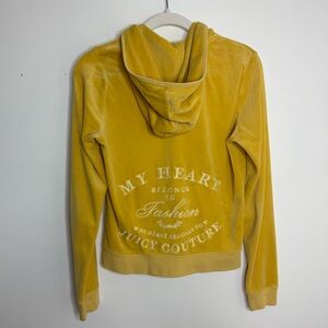 Juicy Couture Mustard Velour Hoodie